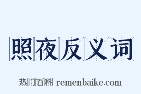 照夜反义词是什么意思的图片